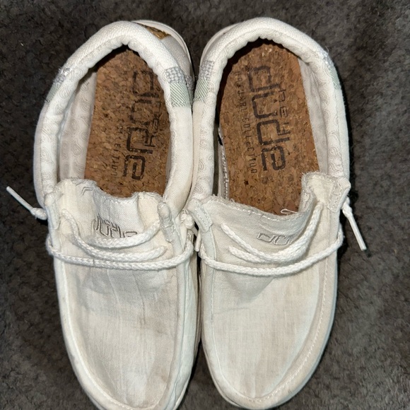 Men’s Wally Linen Hey Dude Shoes Size 7 - Picture 2 of 7